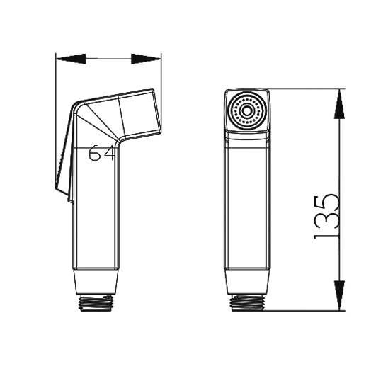 YS36077	ABS shataff, bidet spray portable bidet toilet combo