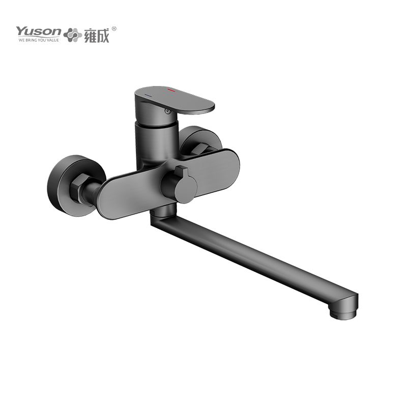 2012-80 Brass sleek wall-mounted hot&cold water mixer, kitchen faucet