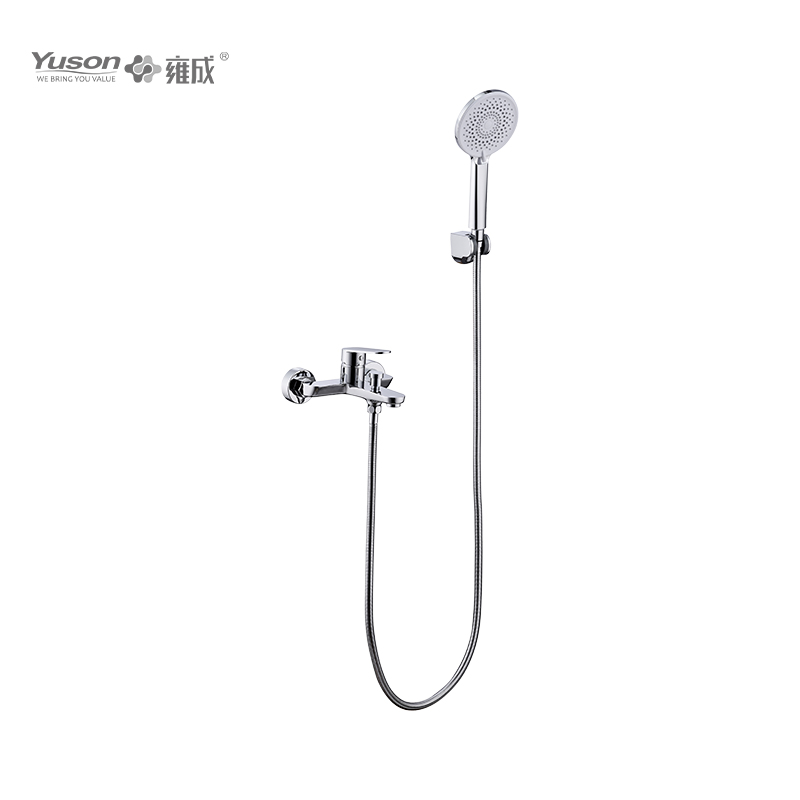 2027-10K1 Brass wall-mounted single lever hot&cold water bath&shower mixer with showerhead