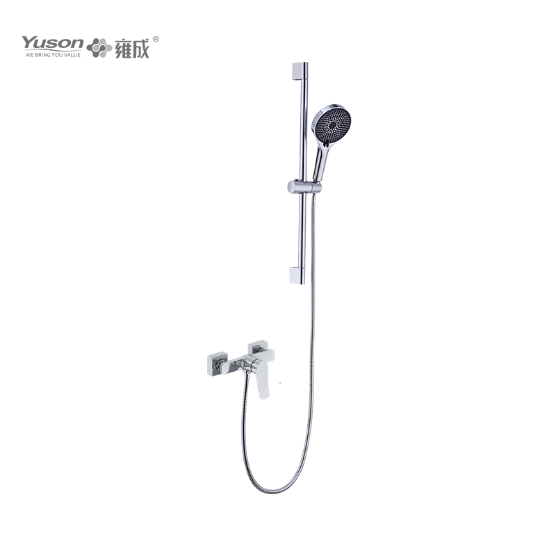 3074-20K2 Brass wall-mounted single lever hot&cold water shower mixer with showerhead&sliding bar