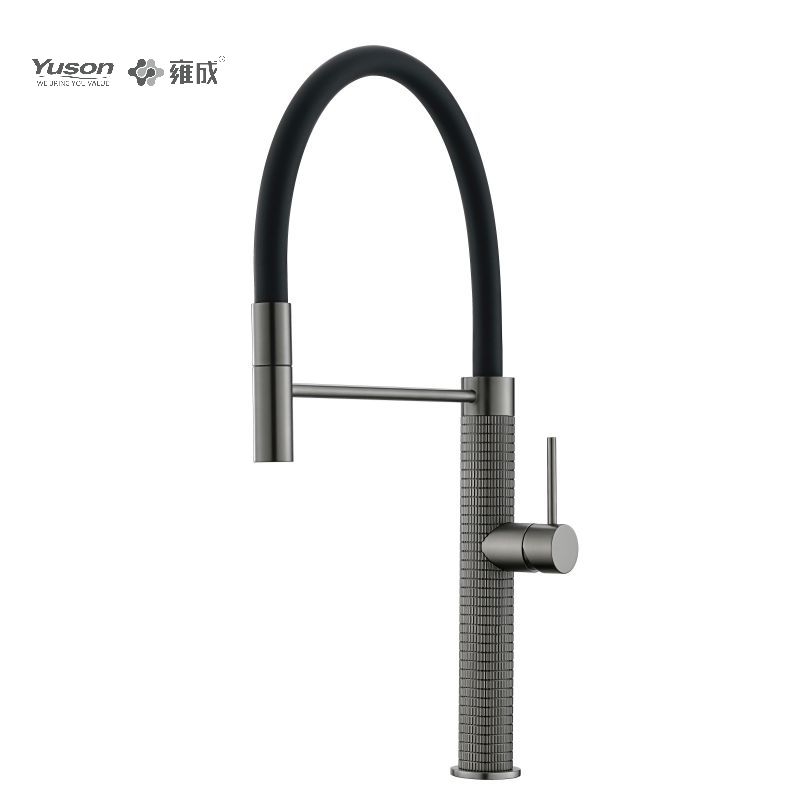 3376-51 Brass Faucet single lever deck-mounted kitchen sink mixer with sprayer 