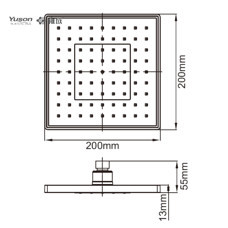 YS31600T  Rain  Showerhead