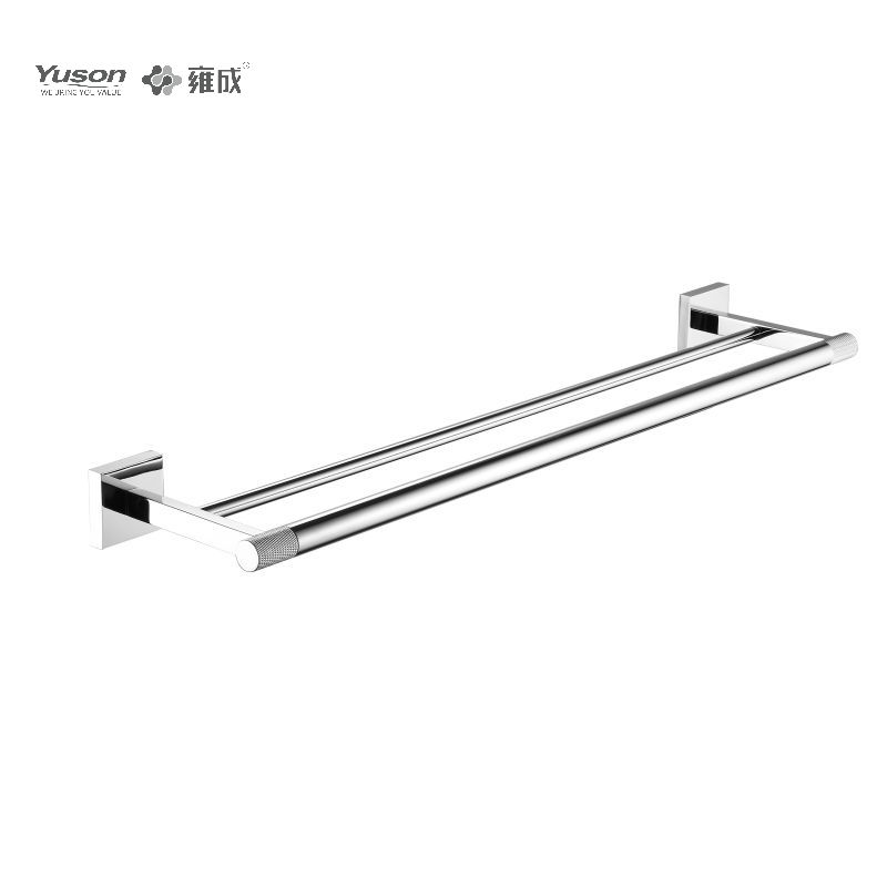 104224D Sleek Bathroom accessories, 2-Pole Towel bars, 24”, Towel holder, Zinc/Brass/SUS Towel holder, wall- mounted(Series 10400)