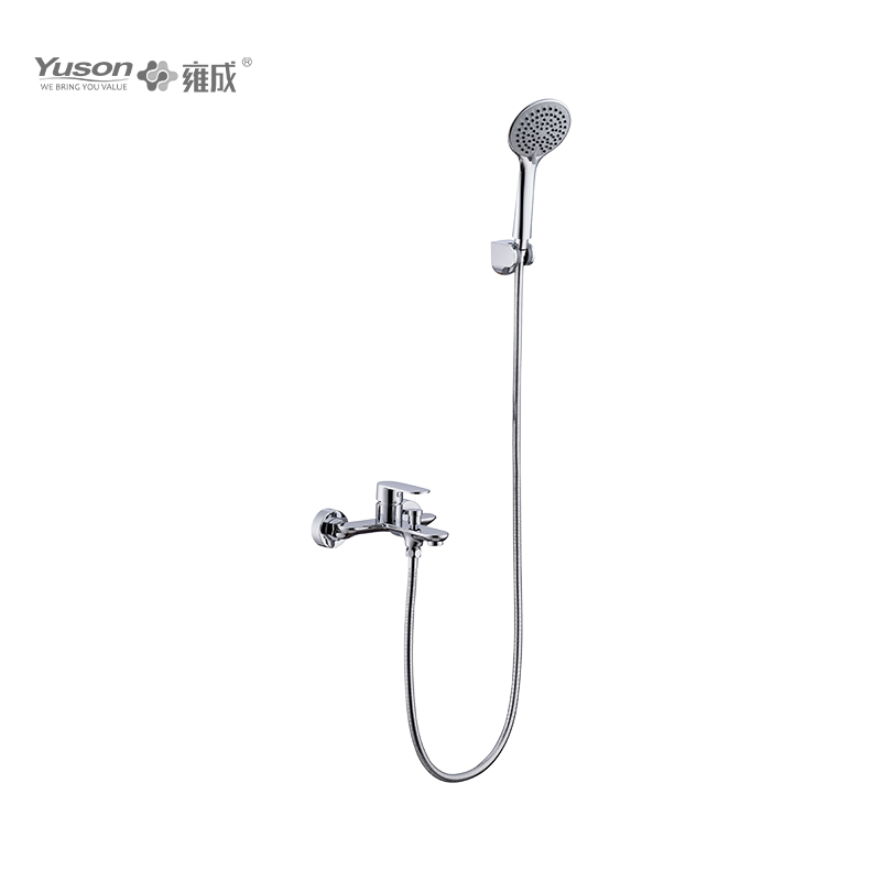 2012-10K1 Brass wall-mounted single lever hot&cold water bath&shower mixer with showerhead