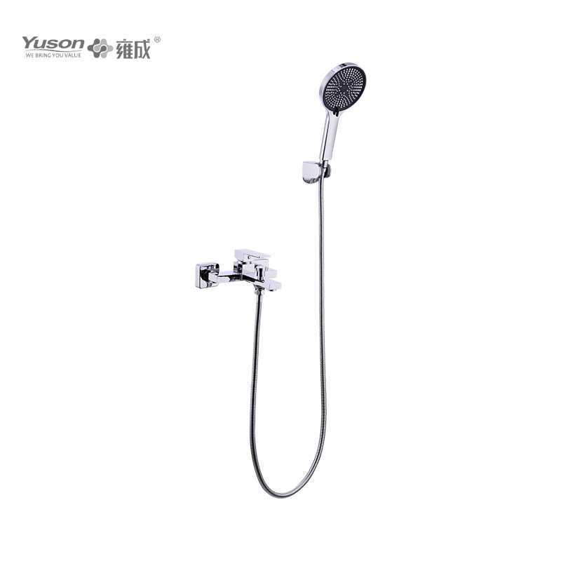 2020-10K1 Brass wall-mounted single lever hot&cold water bath&shower mixer with showerhead