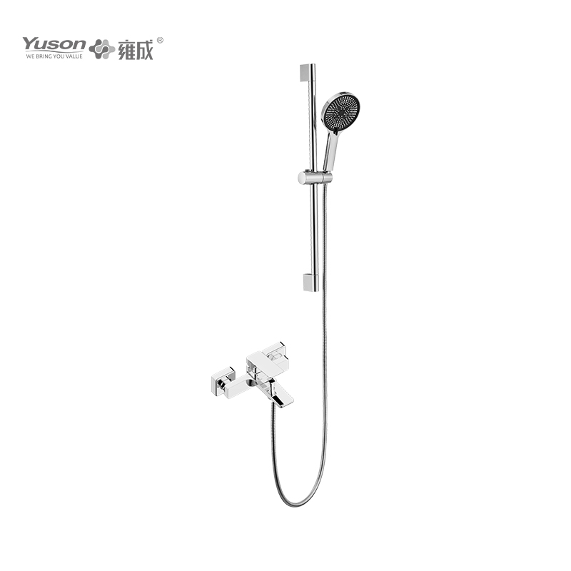 2066-10K1 Brass wall-mounted single lever hot&cold water bath&shower mixer with showerhead&sliding bar