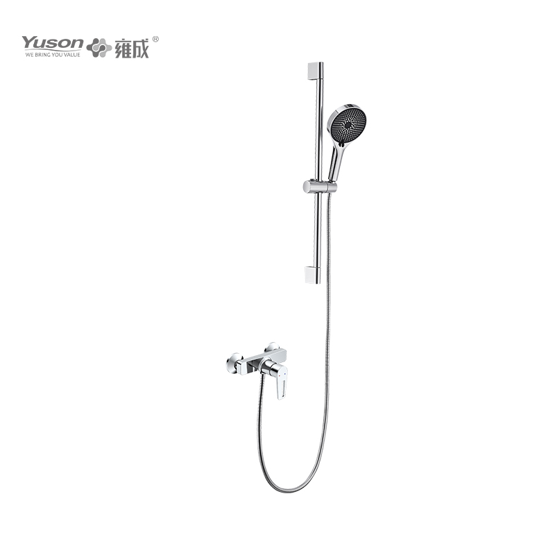 3327-20K2 Brass wall-mounted single lever hot&cold water shower mixer with showerhead&sliding bar